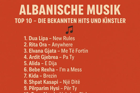 Grafik von Liste von albanischen Liedern