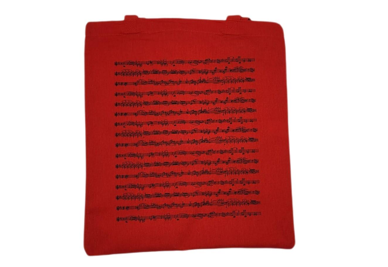 Notenlinien- Henkeltasche mit langen Henkeln, verschiedene Farben
