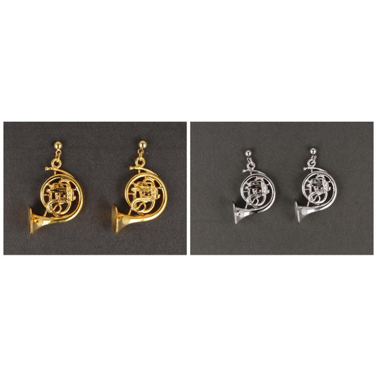 Horn earrings, silver-plated or gold-plated
