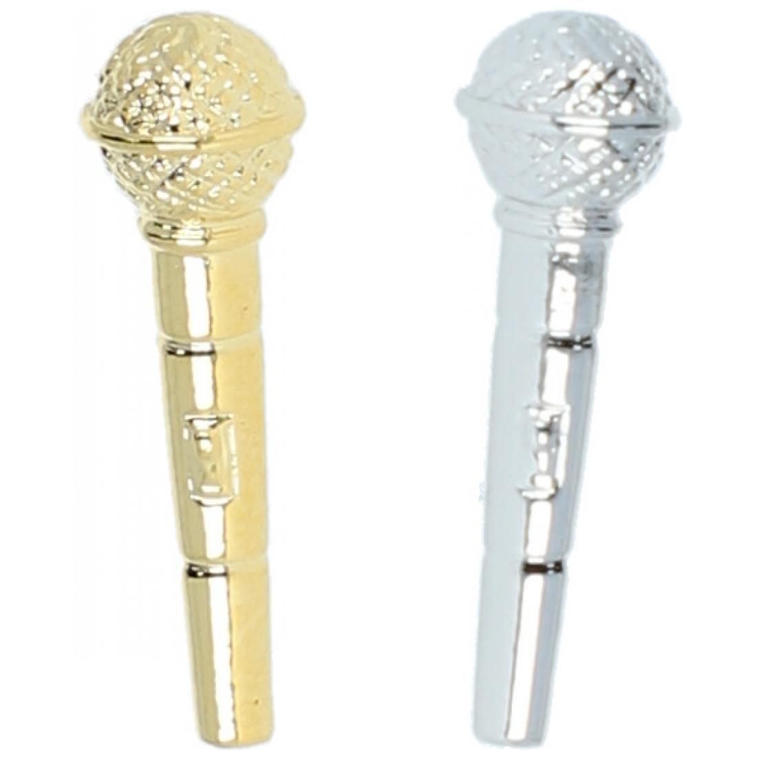 Microphone pin, silver-plated or gold-plated