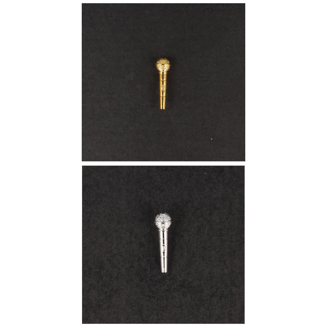 Microphone pin, silver-plated or gold-plated