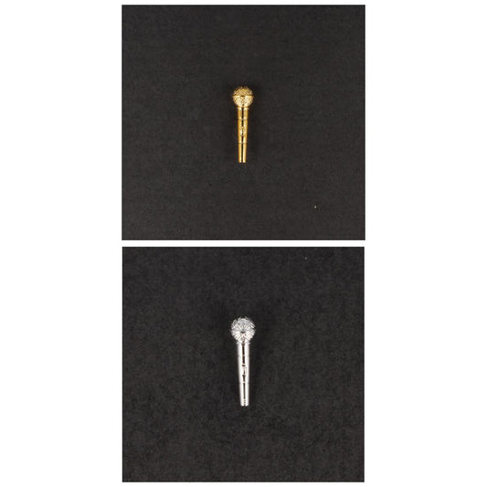 Microphone pin, silver-plated or gold-plated