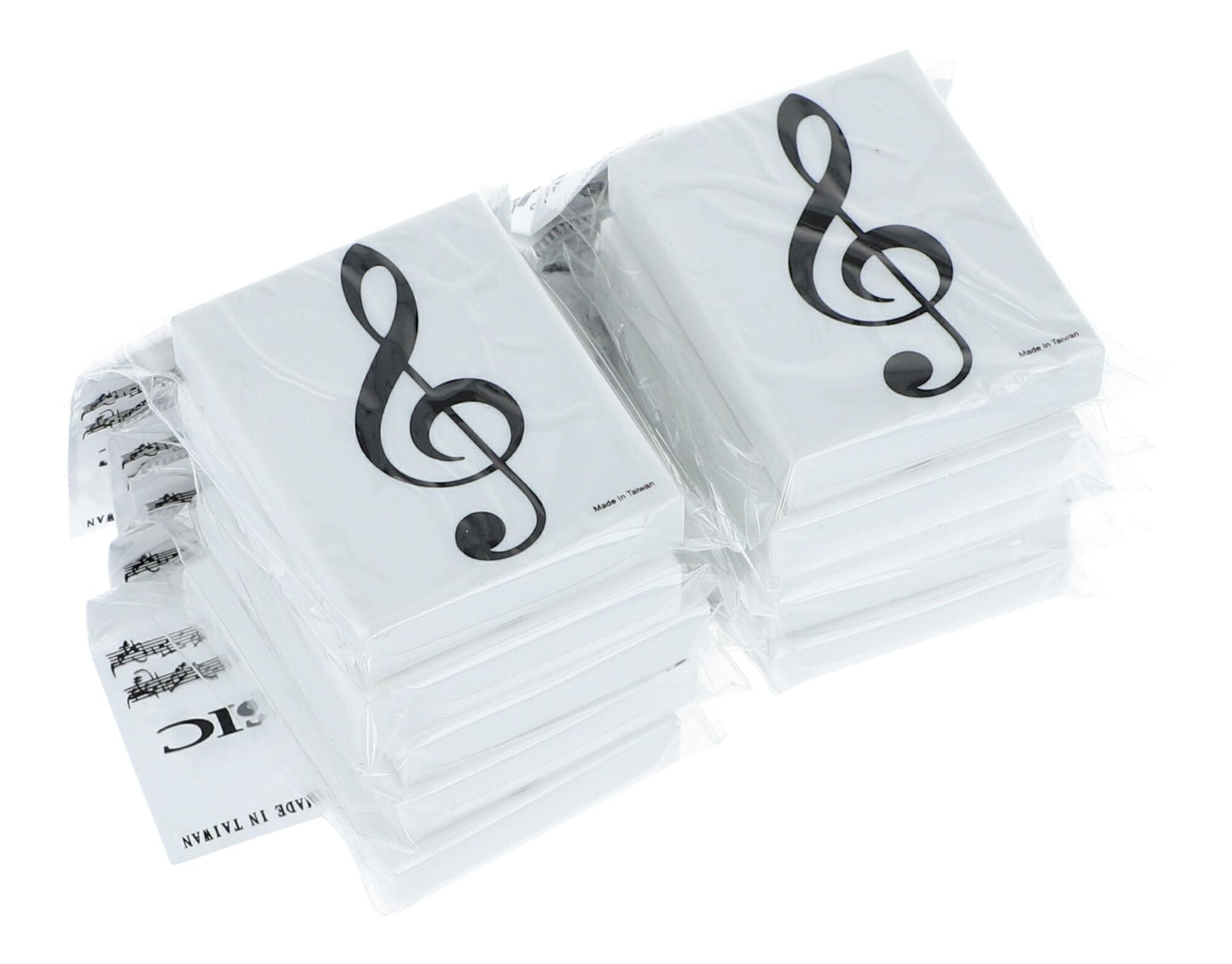 10er-Packung Radiergummi, 5 verschiedene Musik-Motive