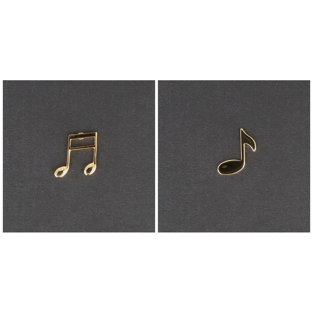 Pin gold-plated, eighth note or sixteenth note