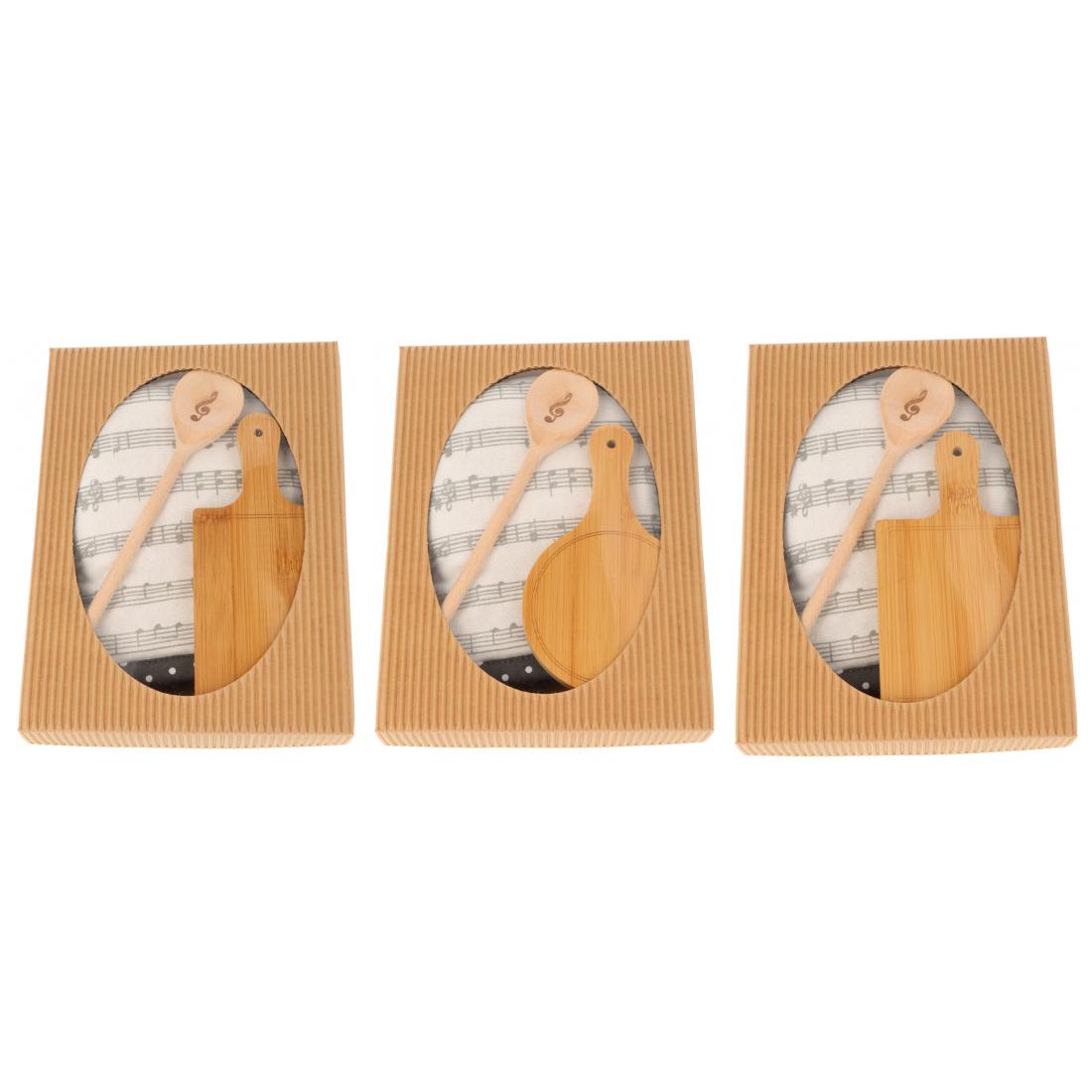 Geschenkset mit Ofenhandschuh "Schnappi", Mini-Kochlöffel und Mini-Brettchen