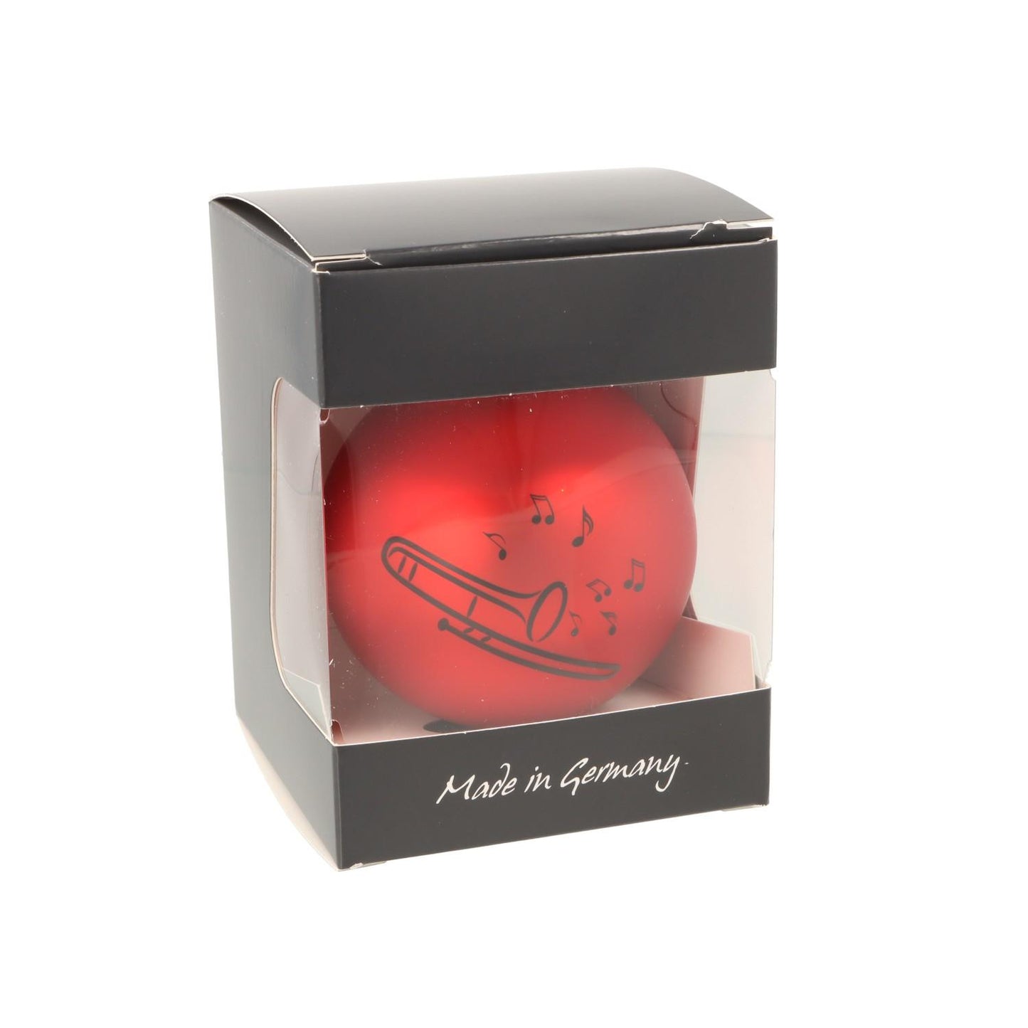 Weihnachtskugel mit Posaune-Druck (einzeln), verschiedene Farben