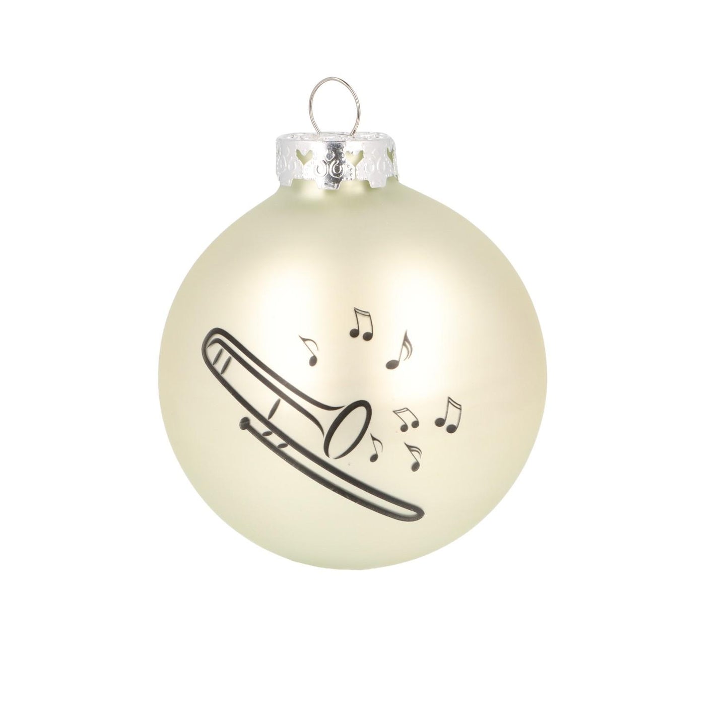 Weihnachtskugel mit Posaune-Druck (einzeln), verschiedene Farben