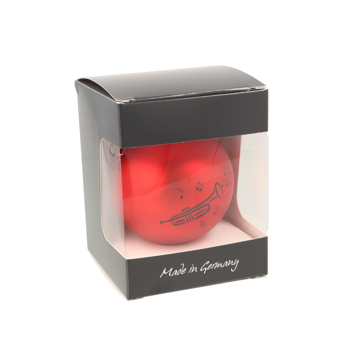 Weihnachtskugel mit Trompete-Druck (einzeln), verschiedene Farben