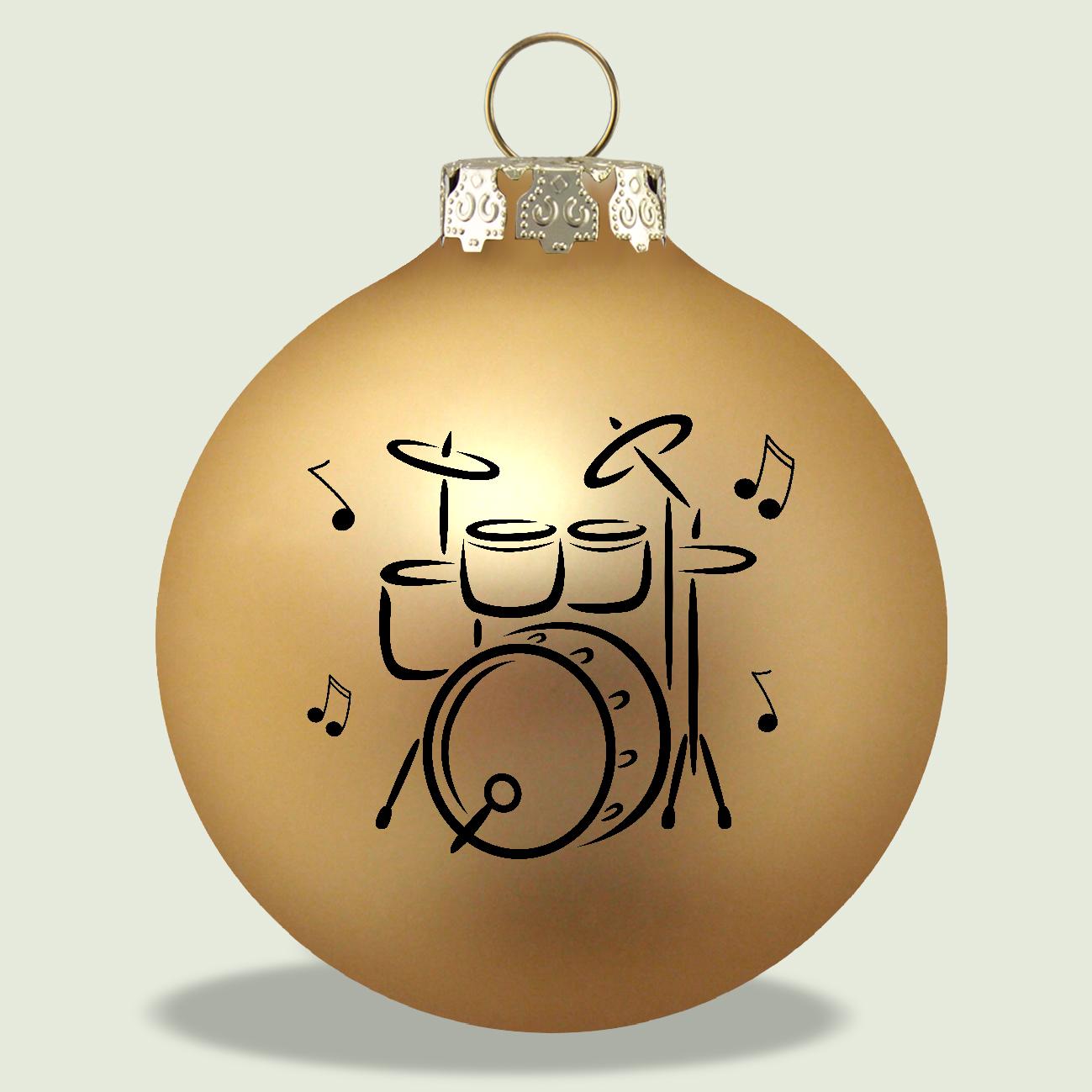 Christmas ball with drum print (single), various colors