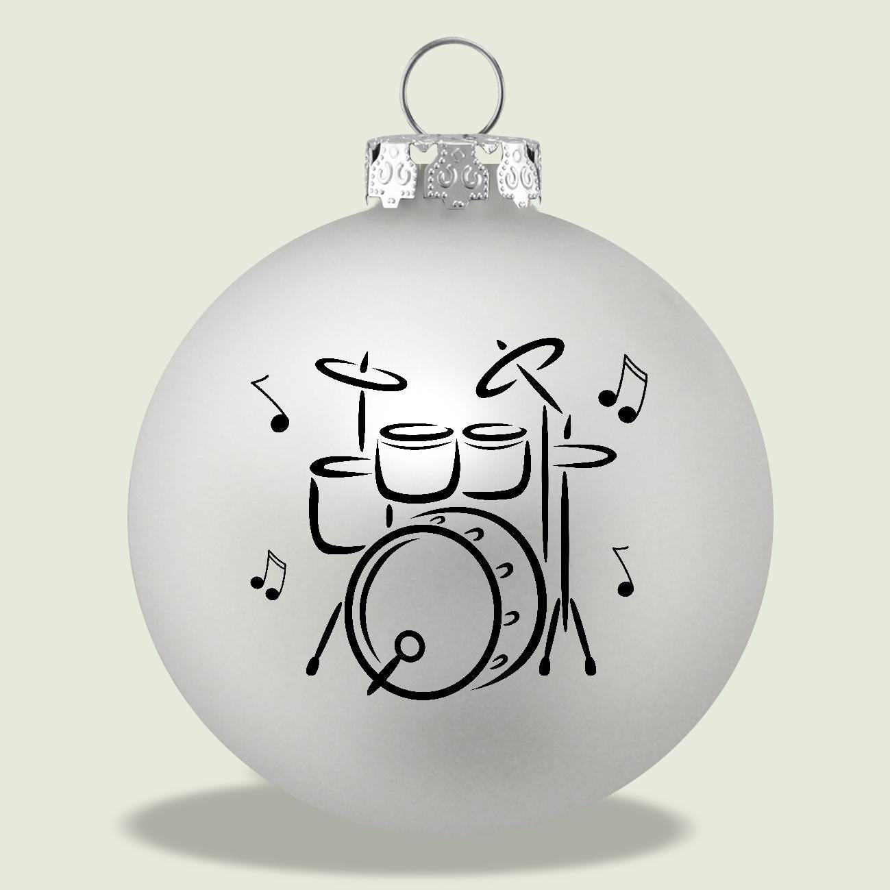 Christmas ball with drum print (single), various colors