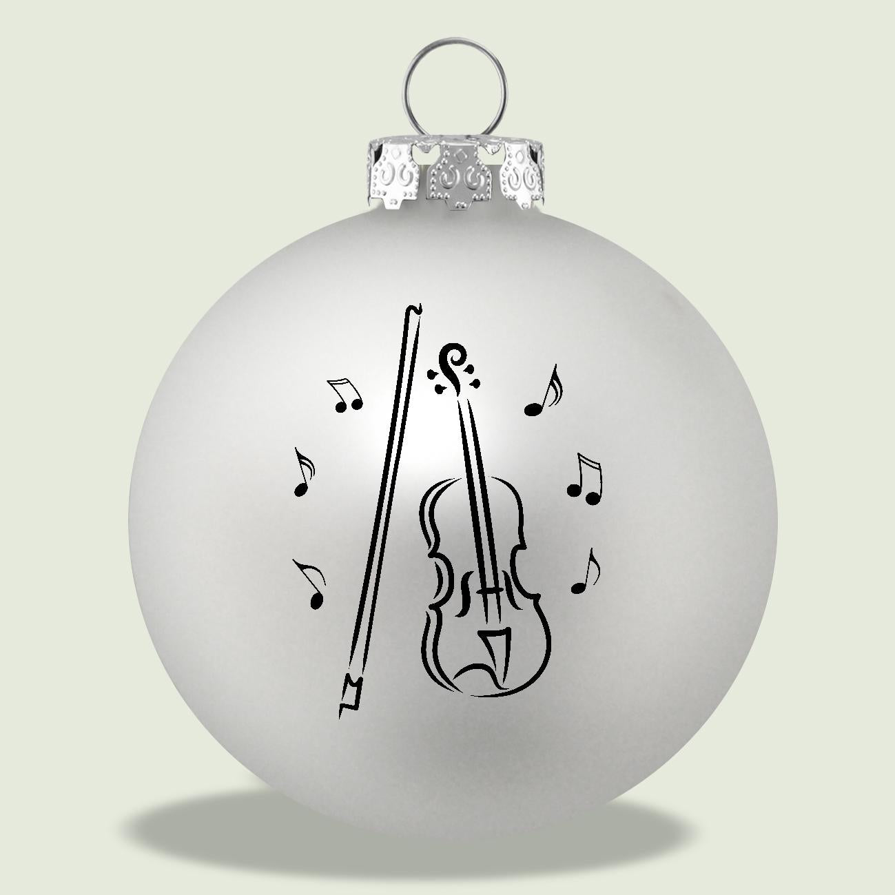 Christmas ball with violin print (single), various colors