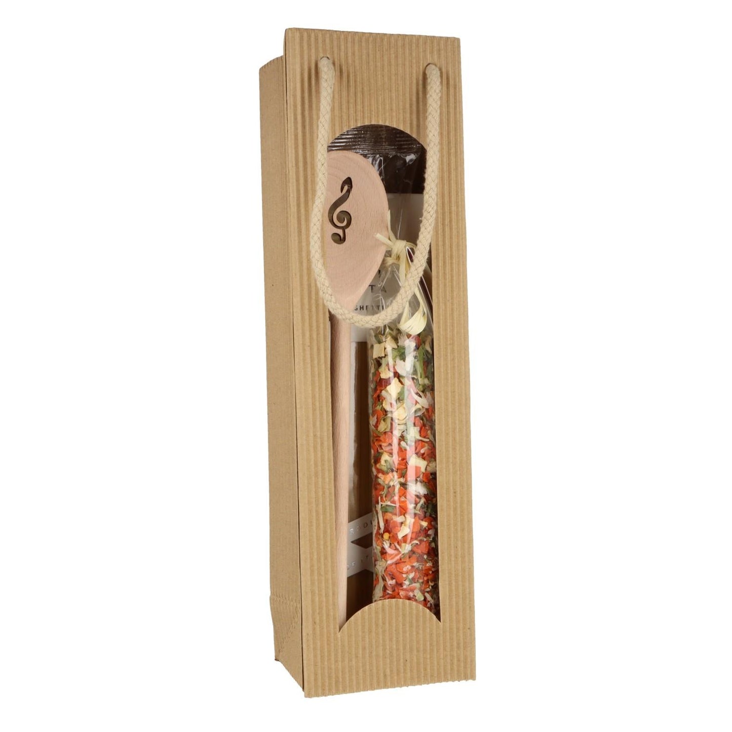 Geschenkset mit Kochlöffel, Fine Wine Pasta und Gewürzmischung "SPAGHETTI BOLOGNESE"