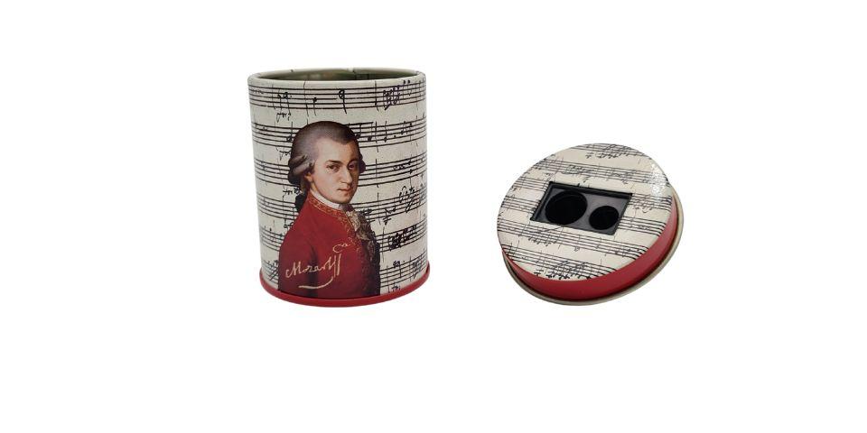 Komponisten-Doppelspitzer-Runddose Mozart