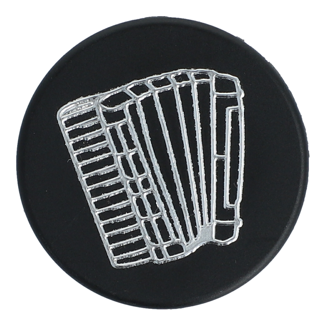 Magnets with silver instruments and notes (single)