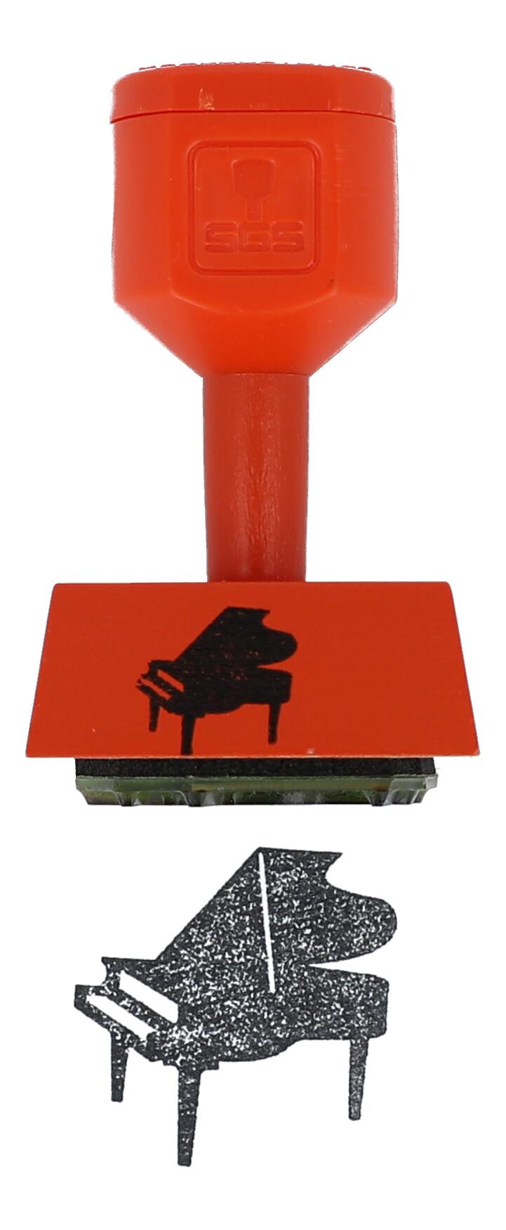 Stempel mit verschiedenen Instrumenten und Noten