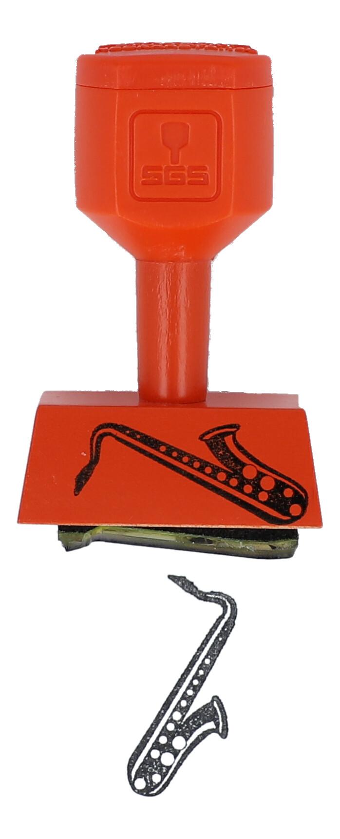 Stempel mit verschiedenen Instrumenten und Noten