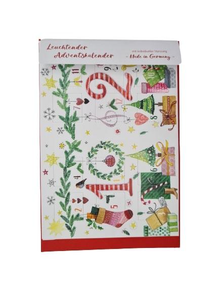 Doppelkarte Adventskalender musikalische Weihnachten