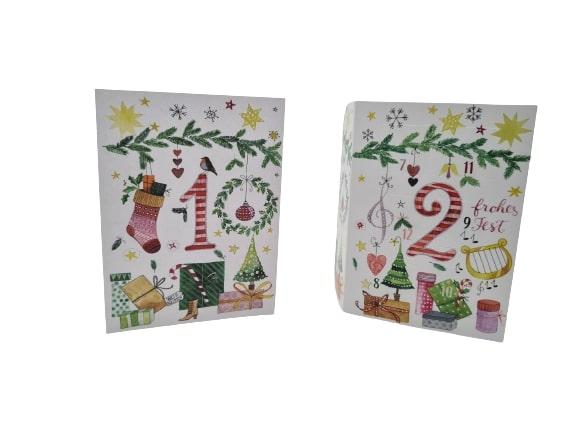 Doppelkarte Adventskalender musikalische Weihnachten