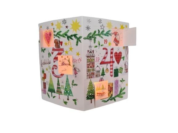 Doppelkarte Adventskalender musikalische Weihnachten