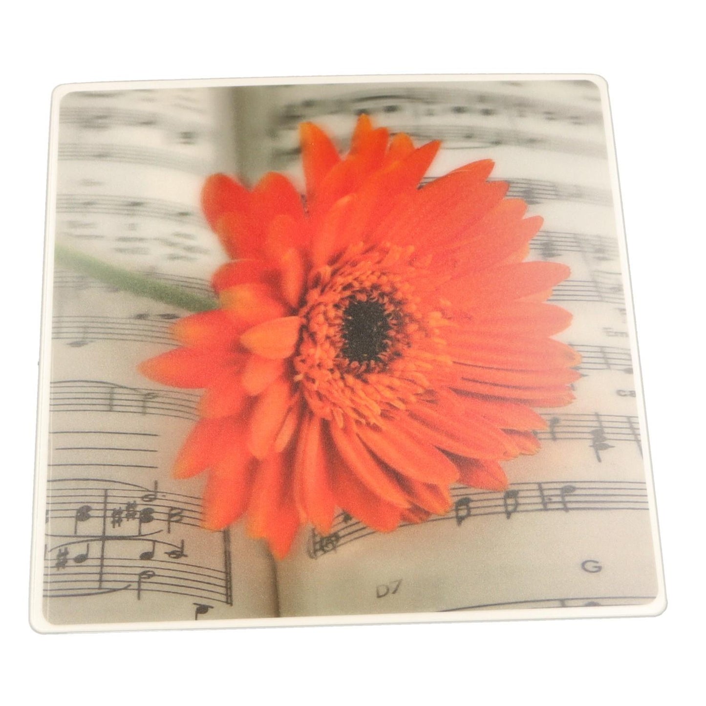 Gerbera-Notenzeilen-Mousepad, 3D-Effekt