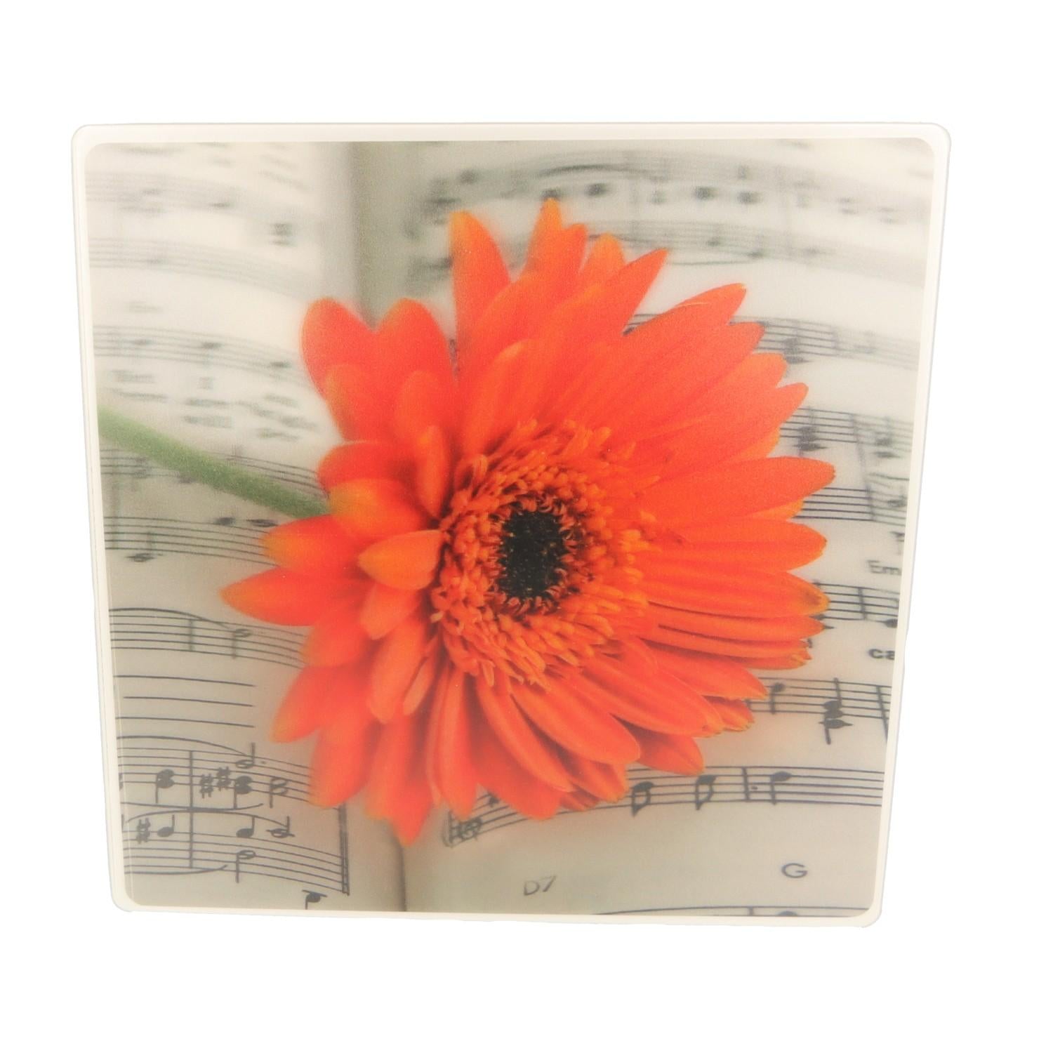 Gerbera-Notenzeilen-Mousepad, 3D-Effekt