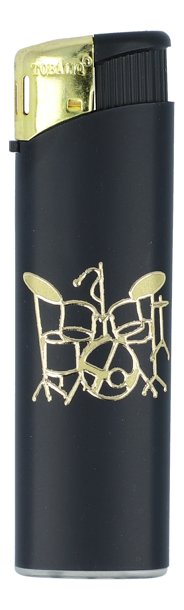 Electronic lighter black/gold with instrument motif