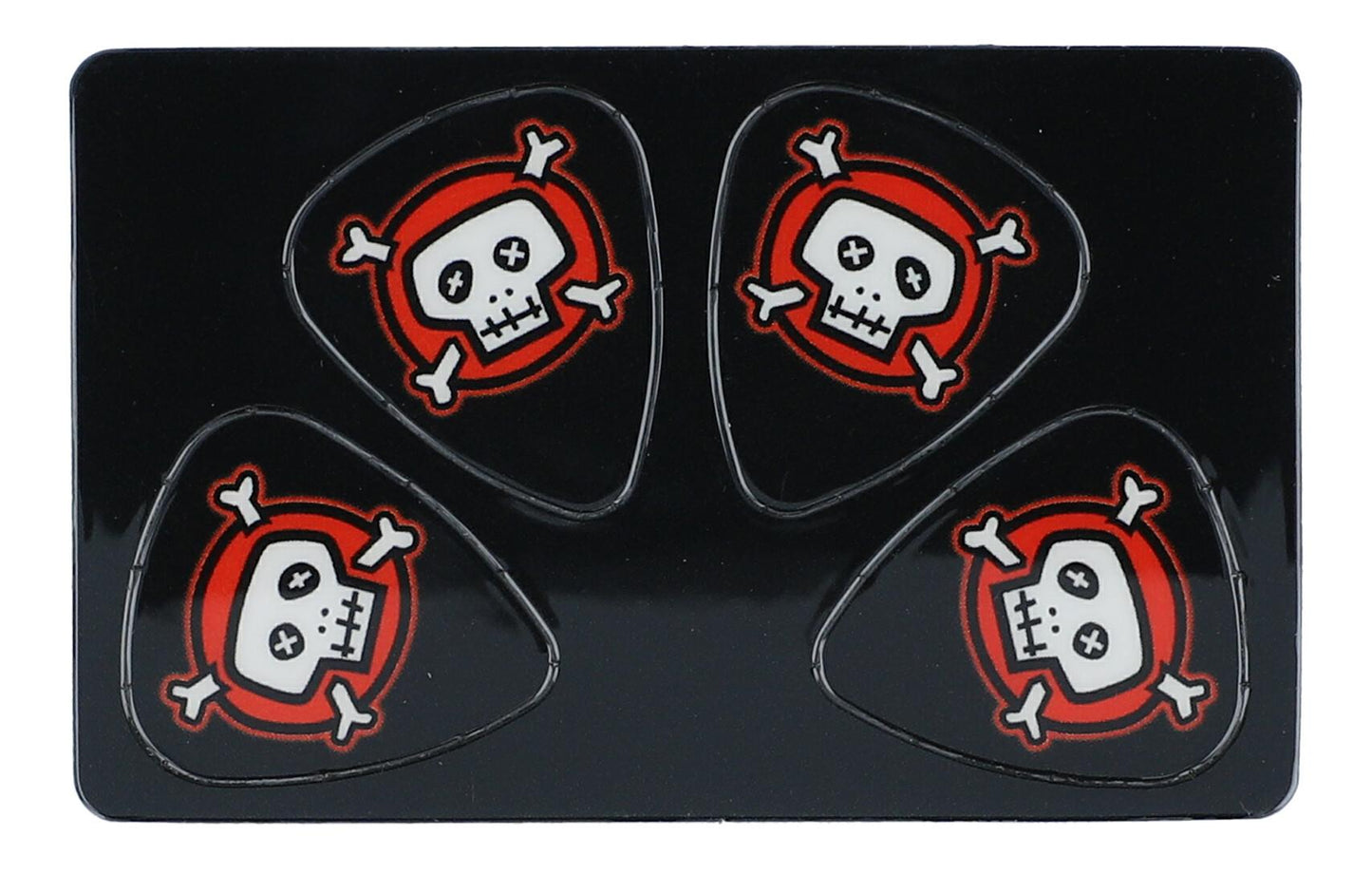 Plektrum-Karte mit 4 Plektren, Skull Bones