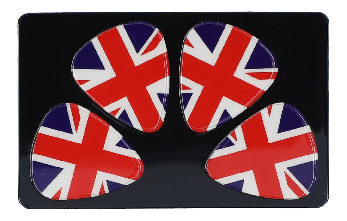 Plektrum-Karte mit 4 Plektren, Union Jack