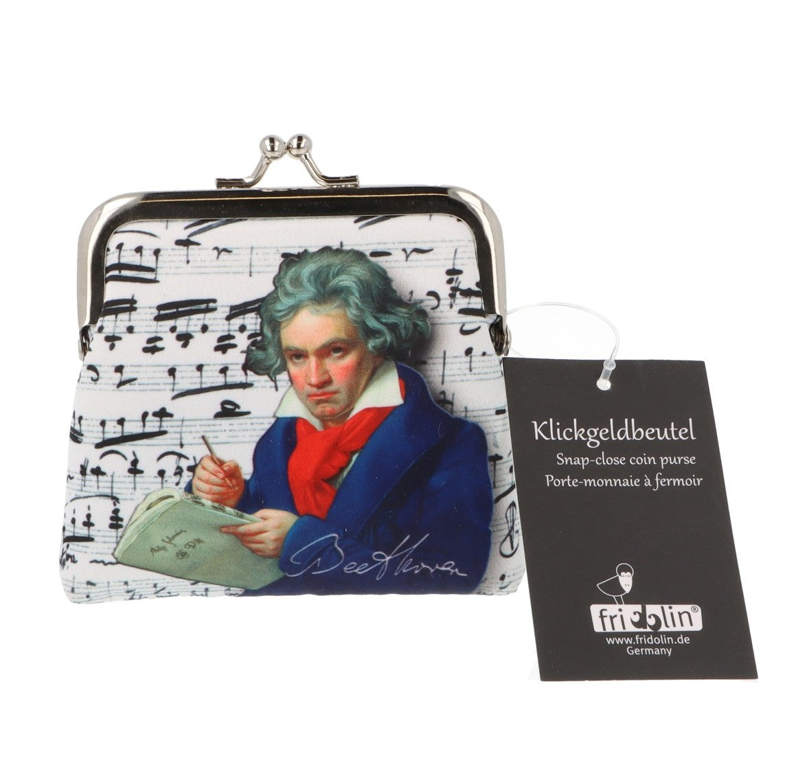 Click wallets with composers Mozart or Beethoven