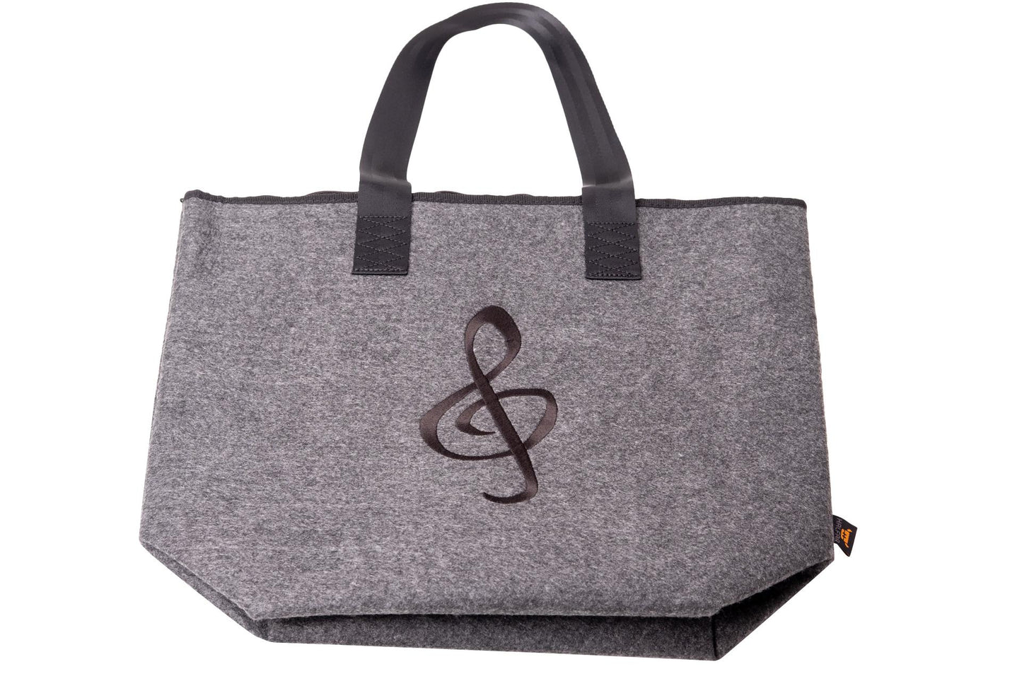 Filz-Henkeltasche mit schwarzem Violinschlüssel