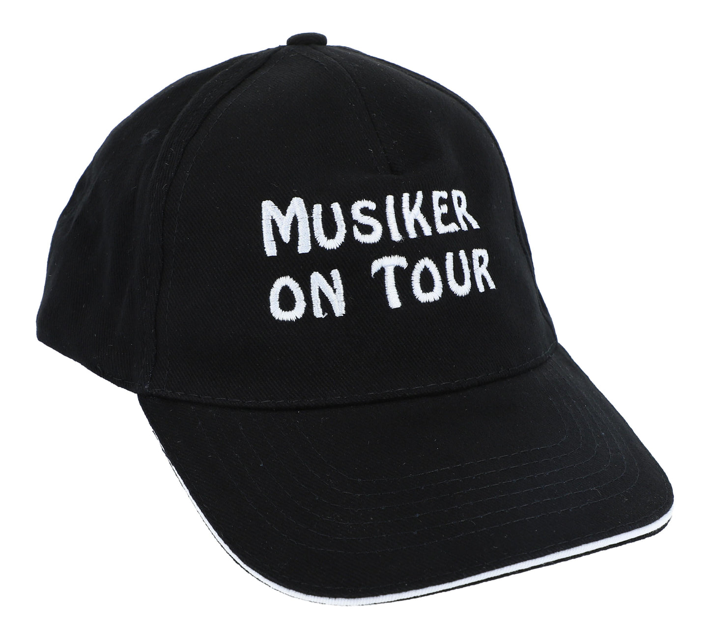 Baseball-Cap mit Musiker-Sprüchen, schwarz, Baumwolle