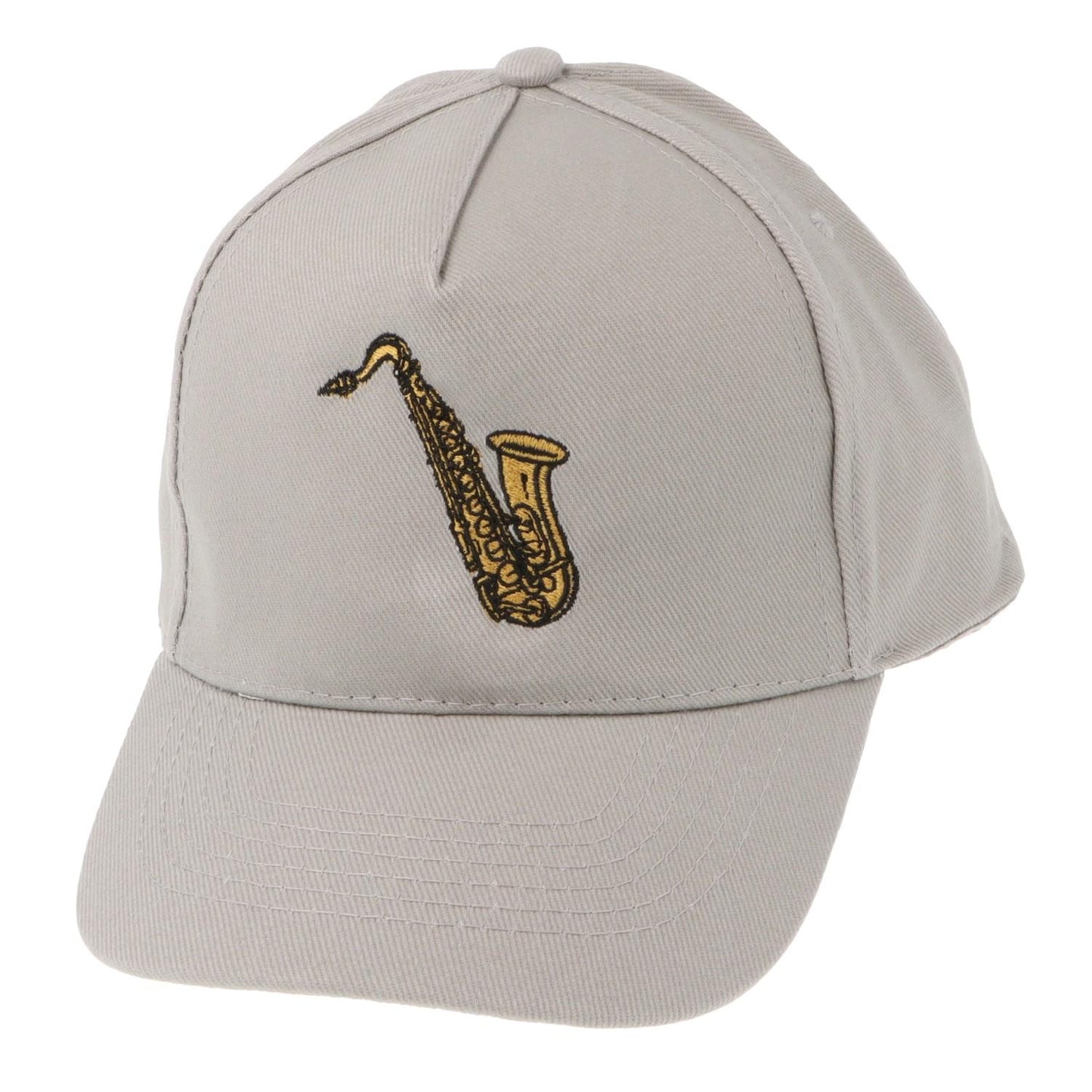 Baseball-Cap mit eingestickten Instrumenten, grau, Baumwolle