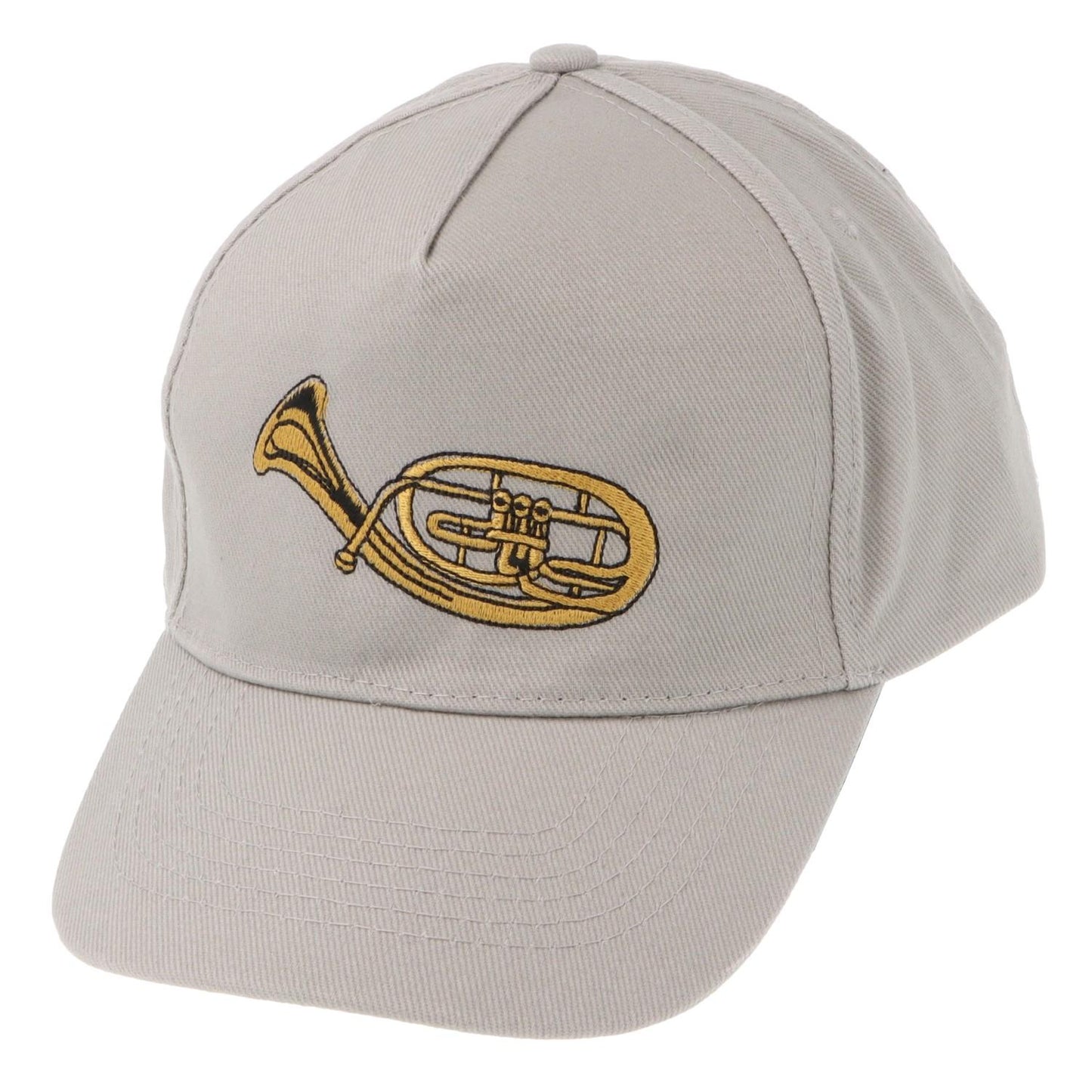 Baseball-Cap mit eingestickten Instrumenten, grau, Baumwolle