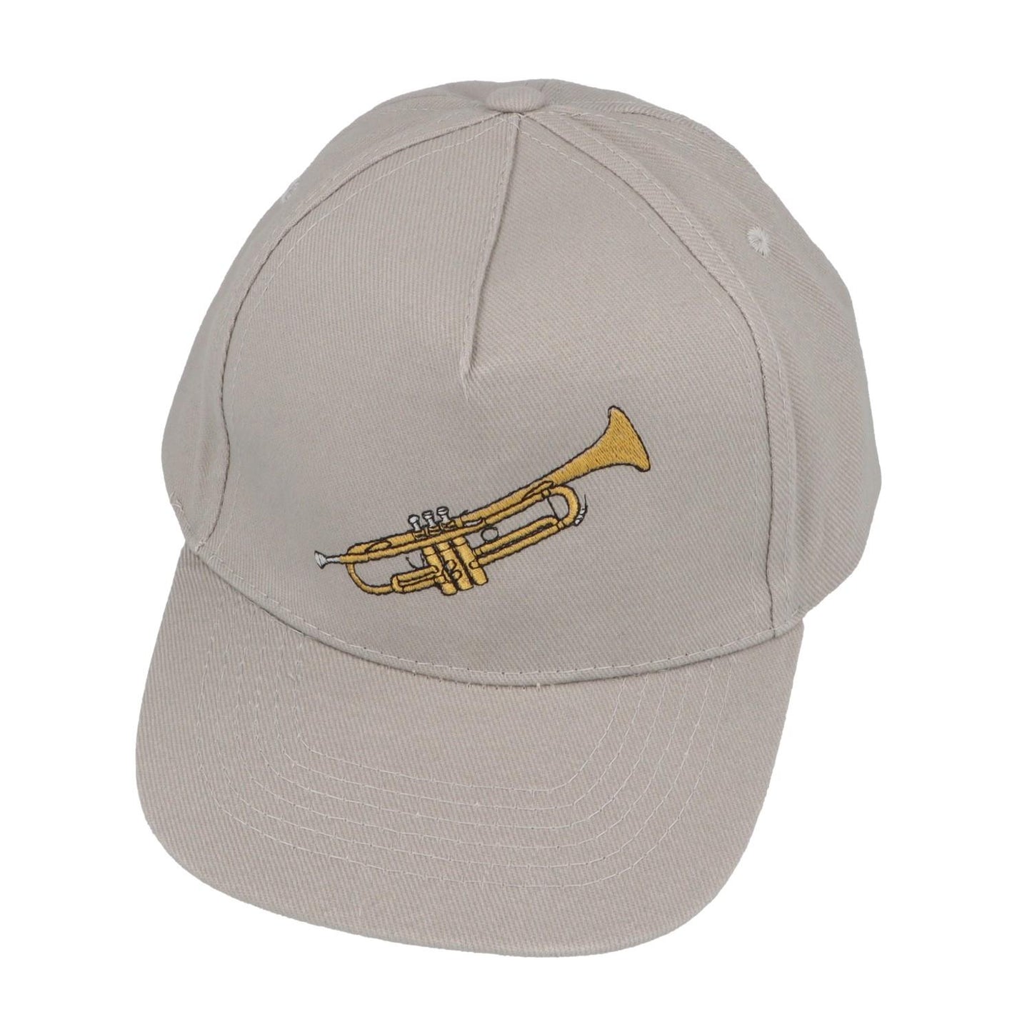 Baseball-Cap mit eingestickten Instrumenten, grau, Baumwolle