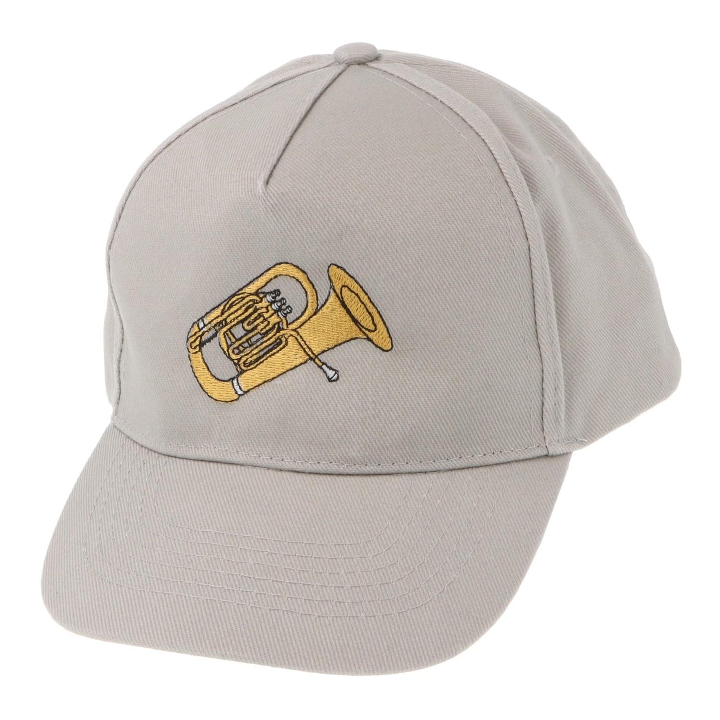 Baseball-Cap mit eingestickten Instrumenten, grau, Baumwolle