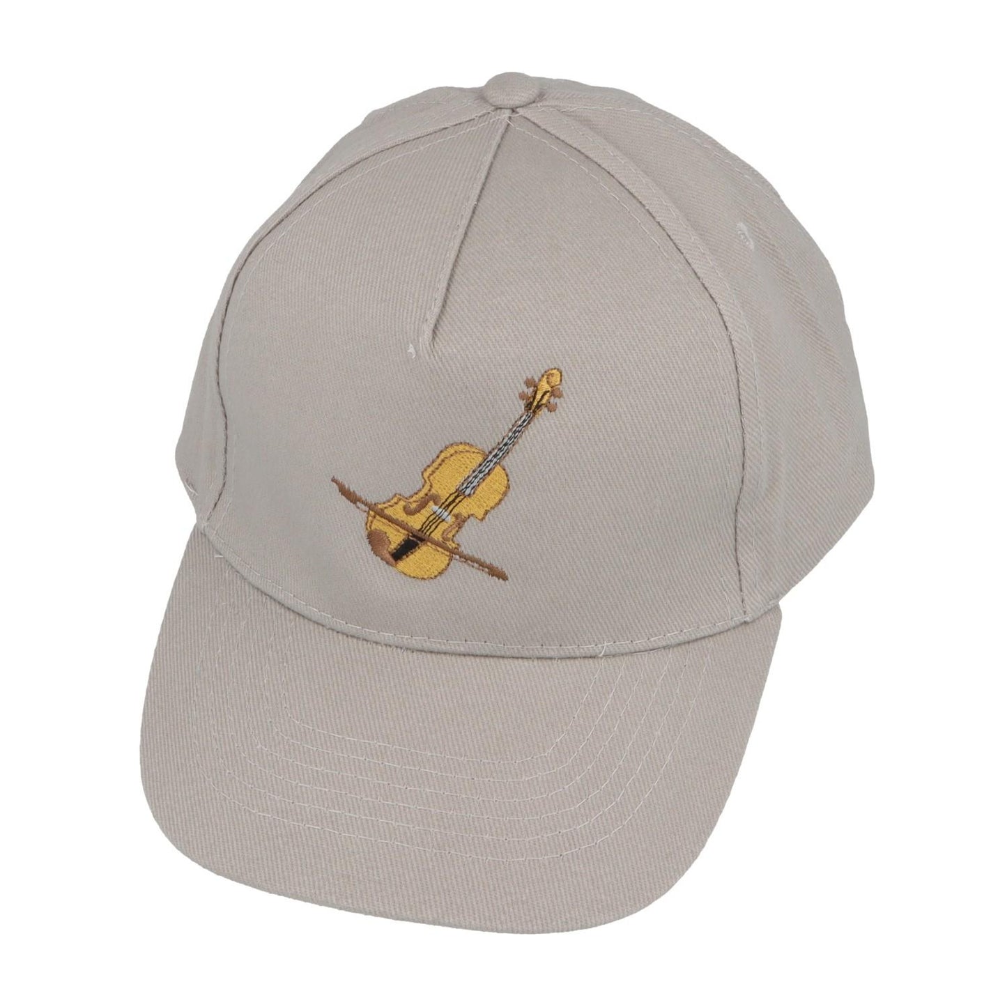 Baseball-Cap mit eingestickten Instrumenten, grau, Baumwolle