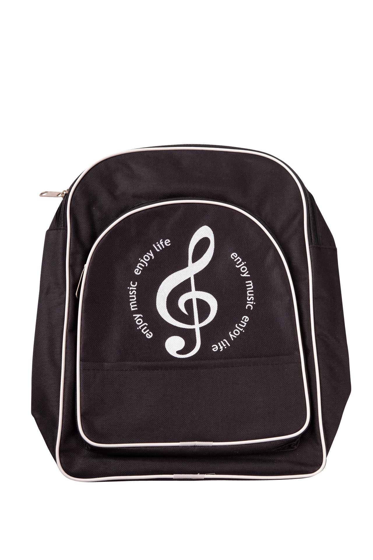 schwarzer Kinder-Rucksack mit Violinschlüssel
