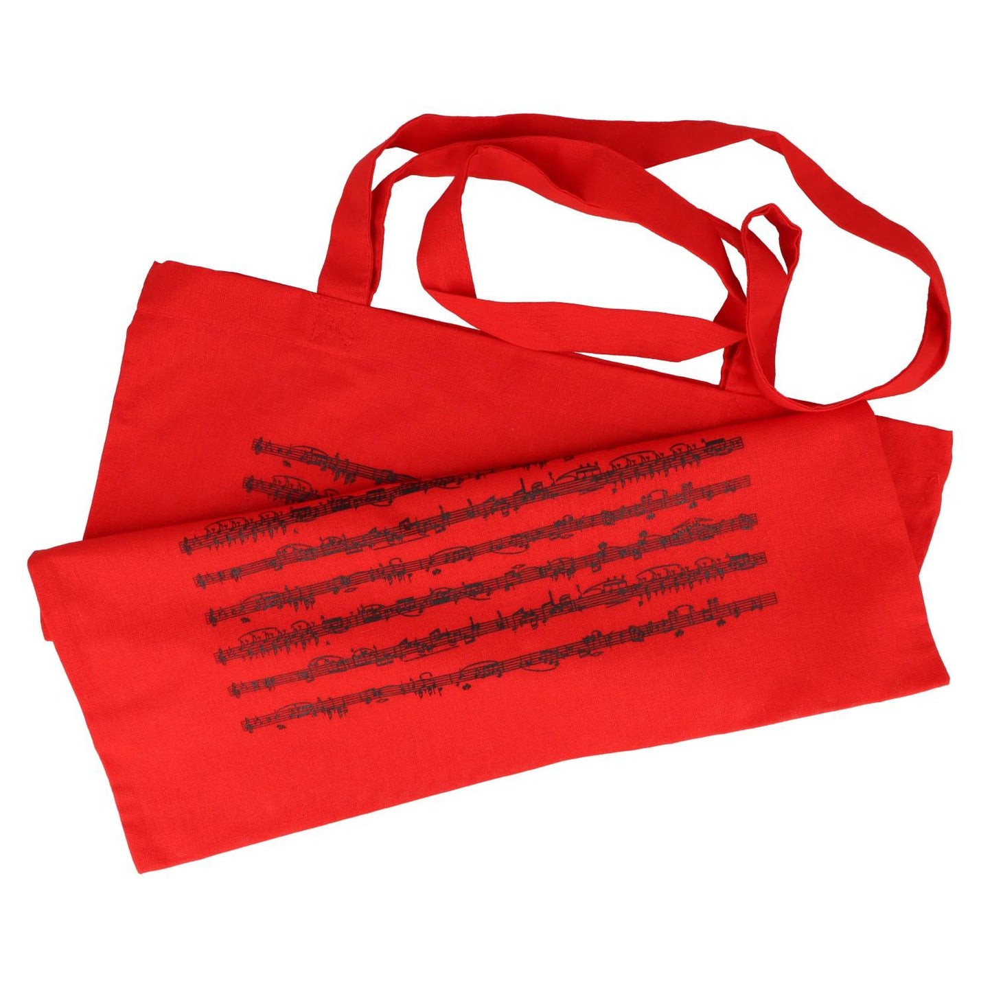 Notenlinien- Henkeltasche mit langen Henkeln, verschiedene Farben
