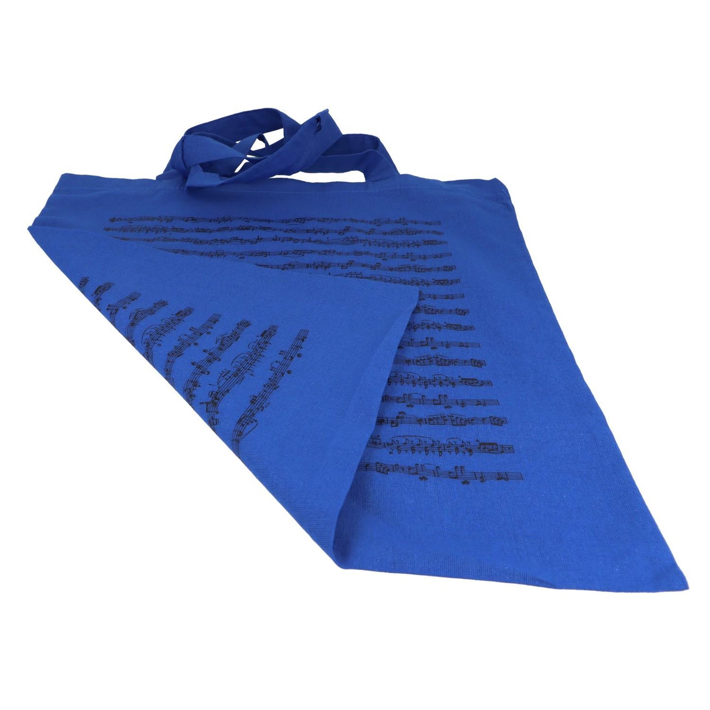 Notenlinien- Henkeltasche mit langen Henkeln, verschiedene Farben - Farbe: blau