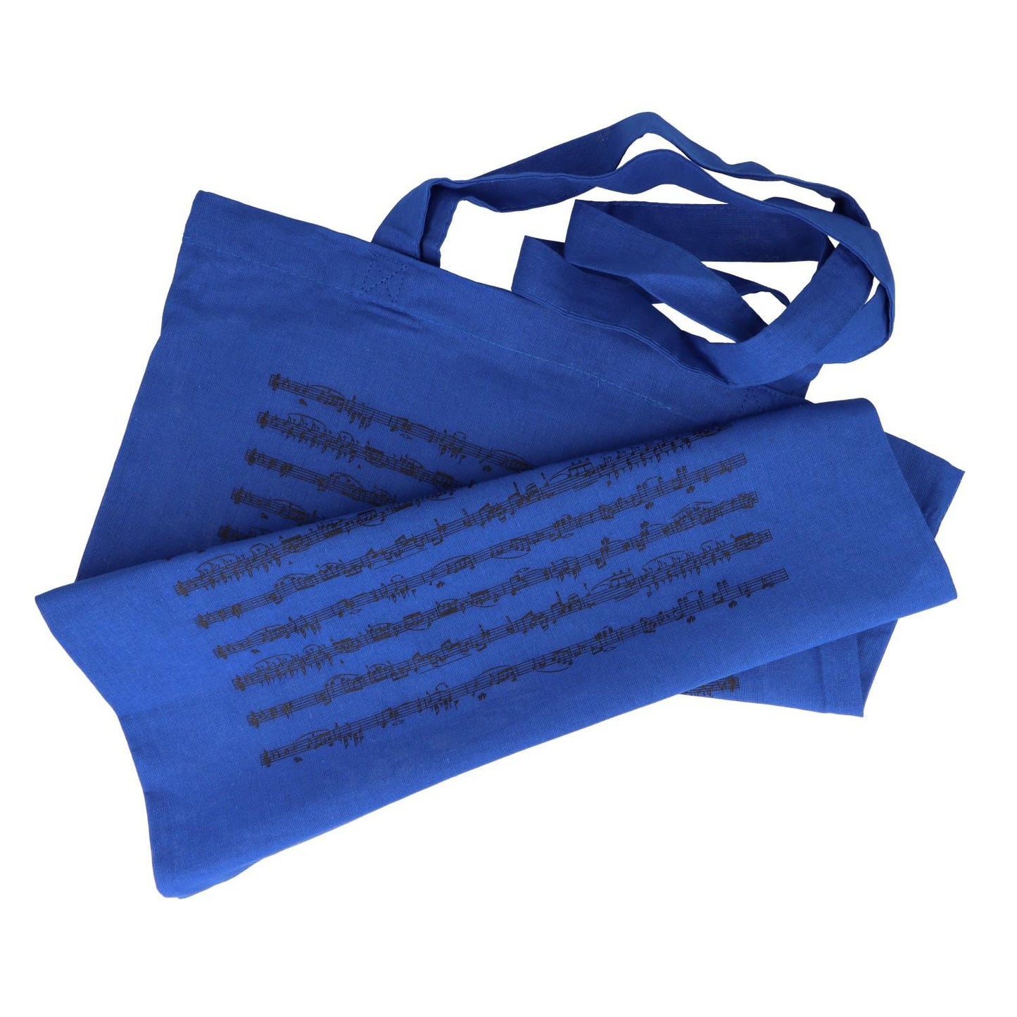 Notenlinien- Henkeltasche mit langen Henkeln, verschiedene Farben - Farbe: blau