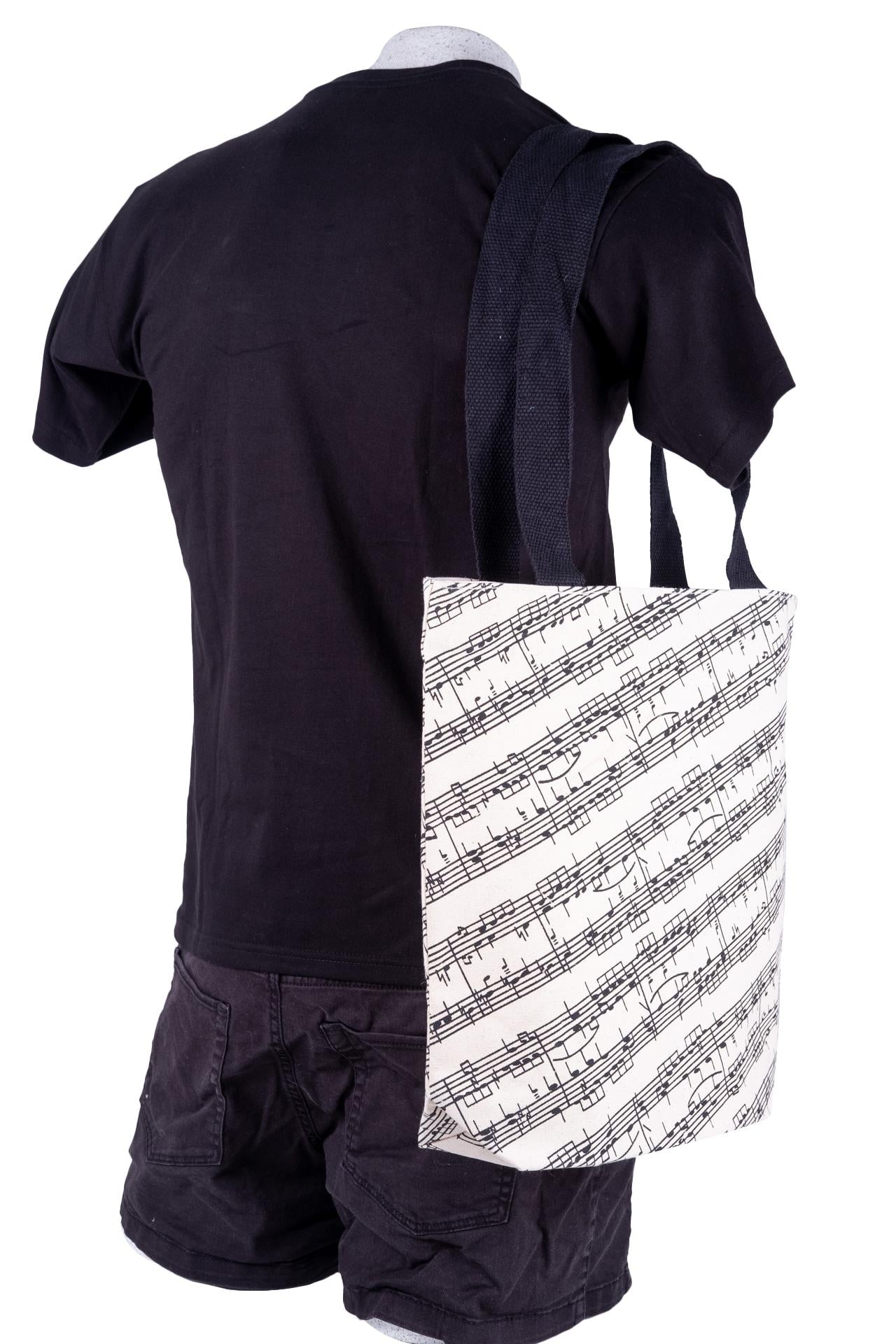 Notenlinien-Baumwolltasche