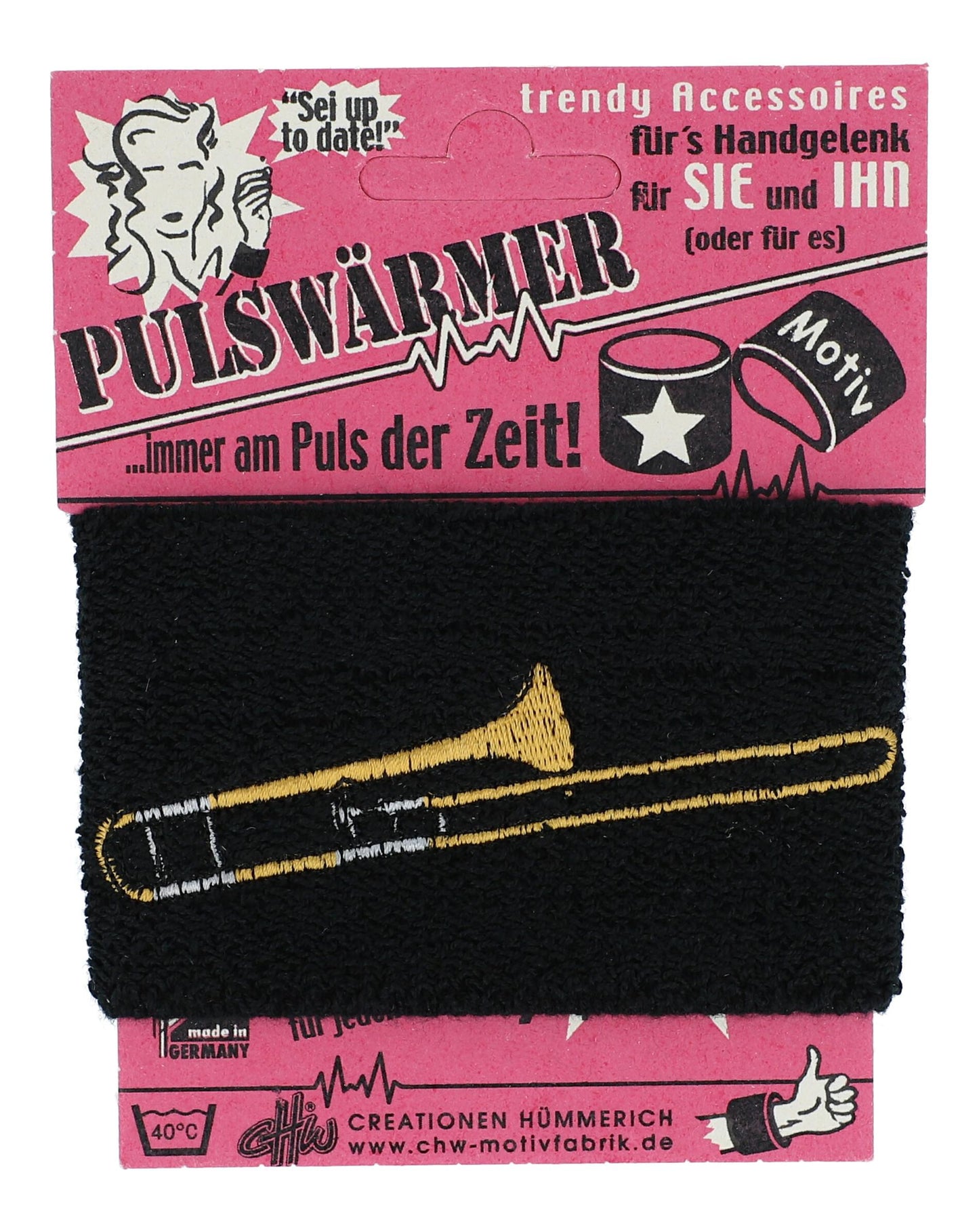 Schweißband mit eingestickten Instrumenten