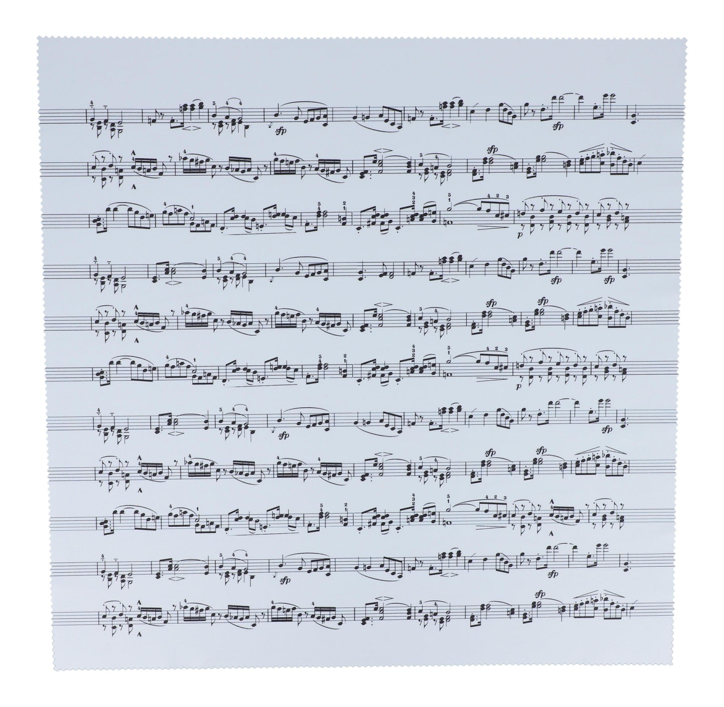 Mikrofaser-Instrumentenputztuch mit Notenzeilen, 30 x 30 cm