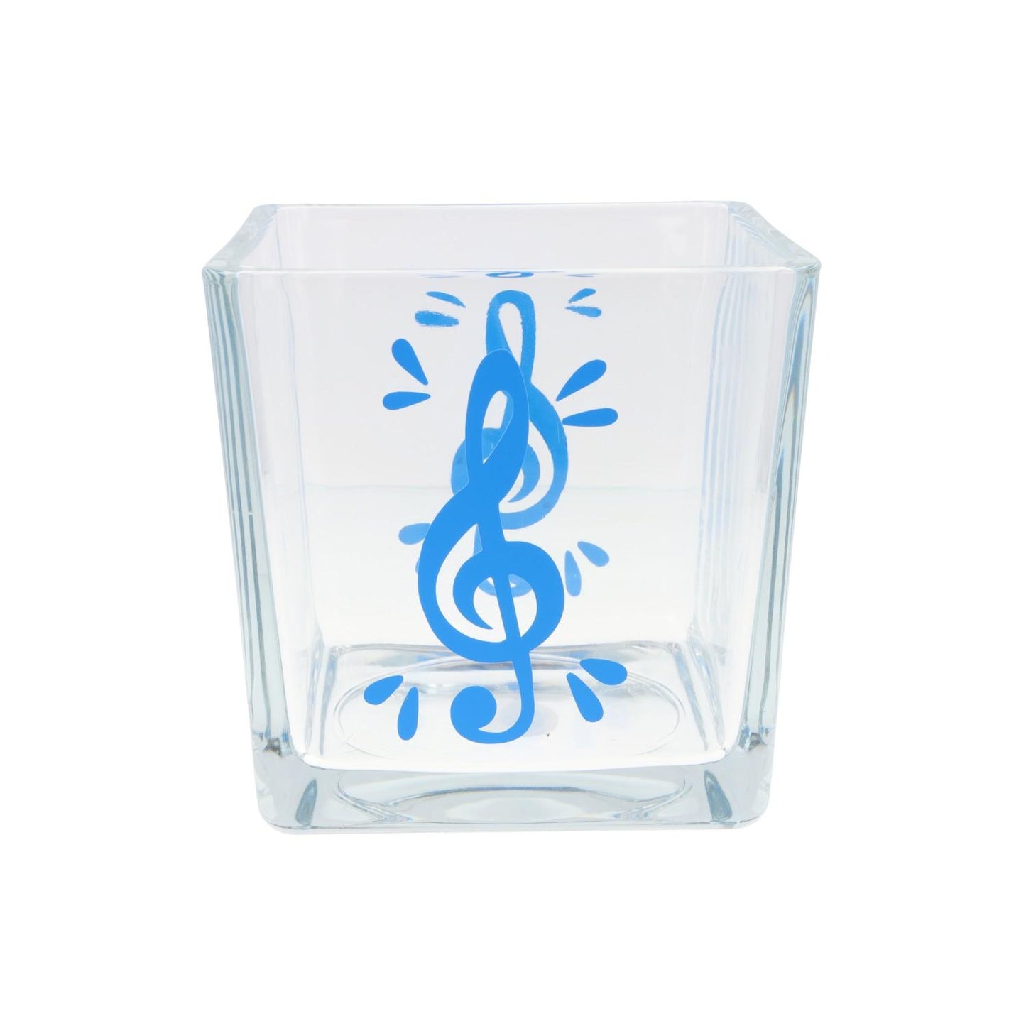 Glas-Vase mit Violinschlüssel