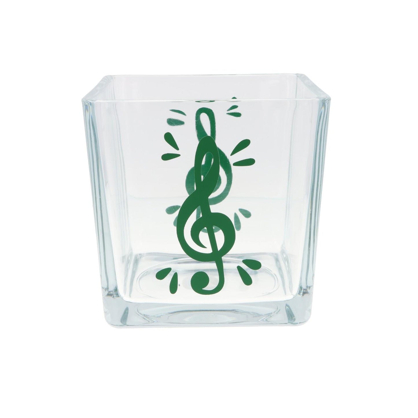 Glas-Vase mit Violinschlüssel