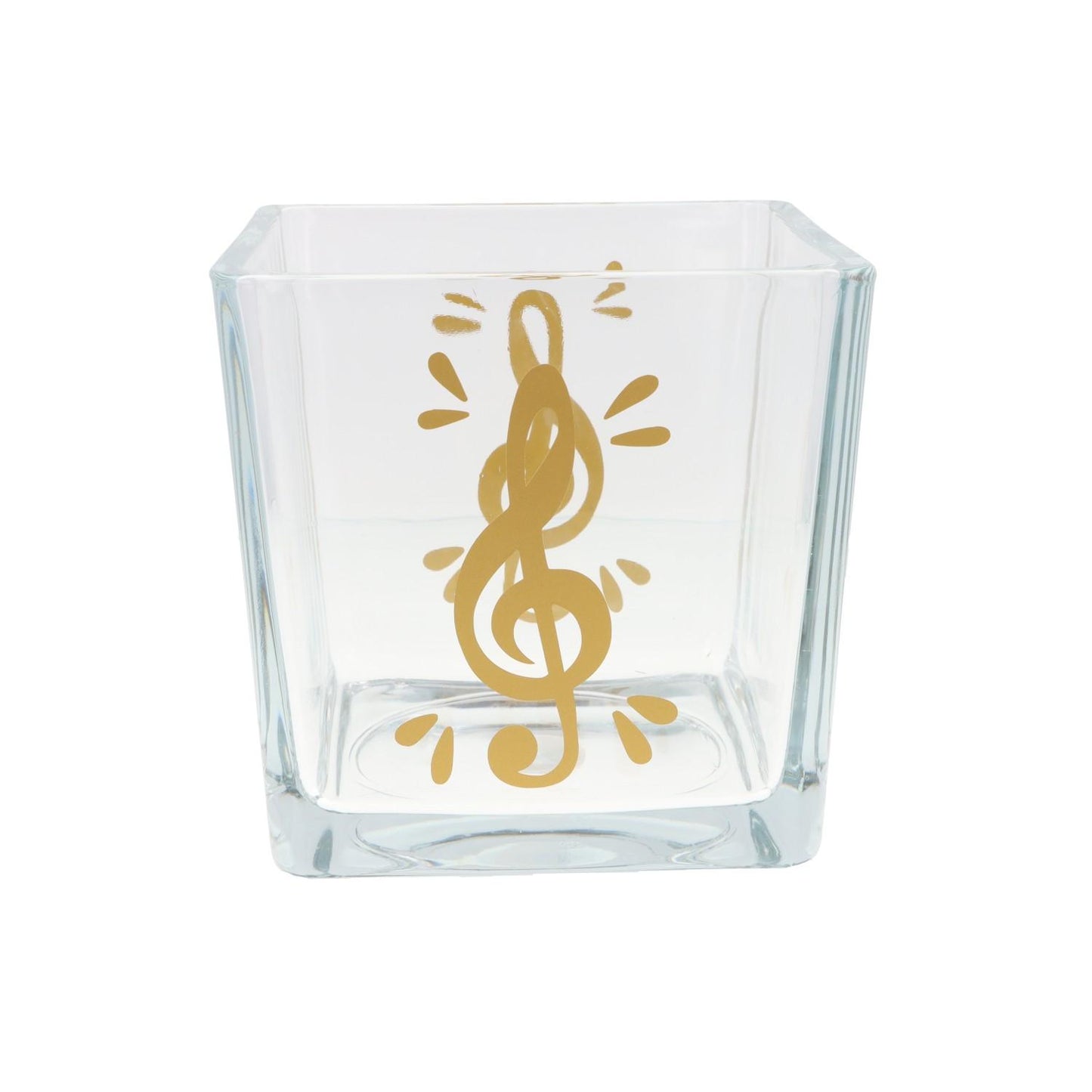 Glas-Vase mit Violinschlüssel