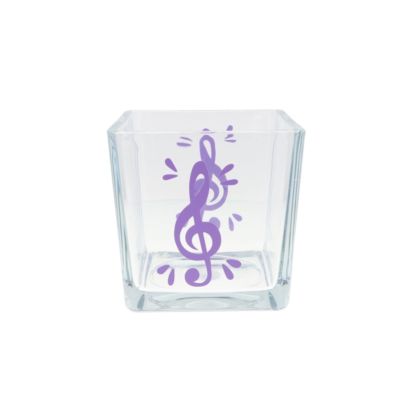 Glas-Vase mit Violinschlüssel