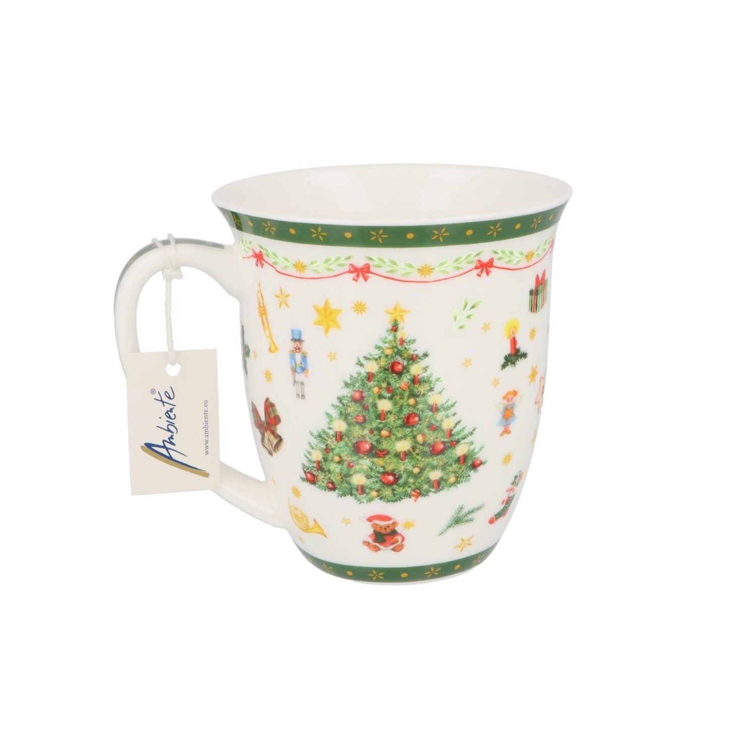 Becher Christmas evergreen white