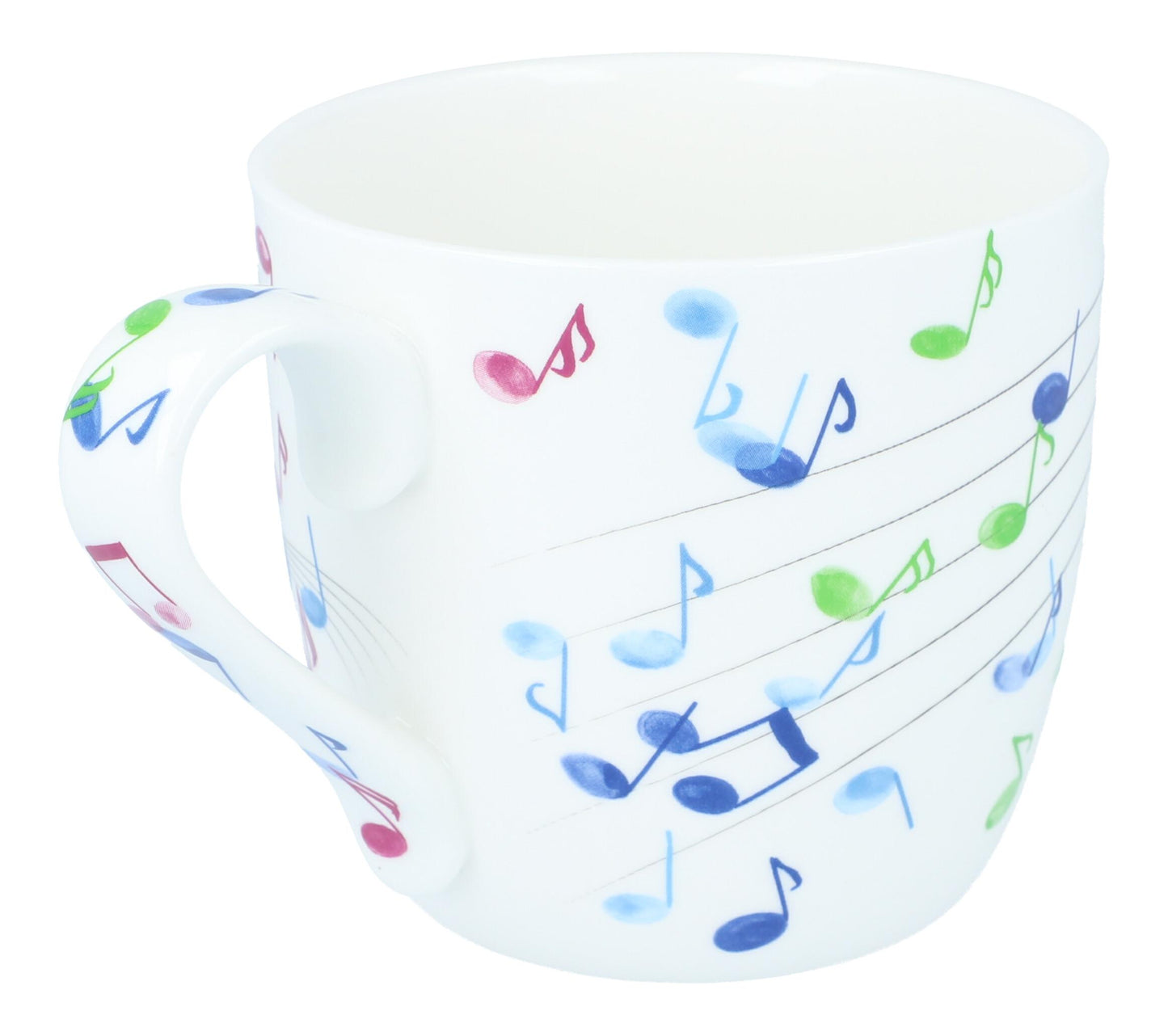 Henkelbecher "Flying notes" mit bunten Noten