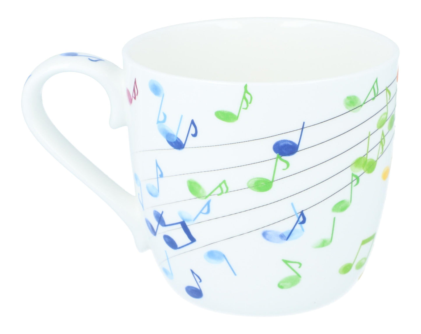 Henkelbecher "Flying notes" mit bunten Noten